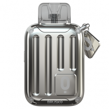 POD-система Brusko Riil X (Silver (серебристый), 700 mAh, 18 W, 2 мл, Датчик затяжки)