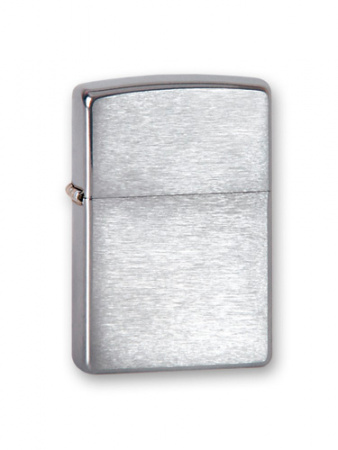 Зажигалка ZIPPO Classic с покрытием Brushed Chrome(латунь/сталь, серебристая, матовая)