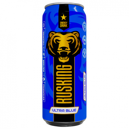 Энергетик RUSKING 0.45л  Ж/Б (Ultra (Radical) Blue)