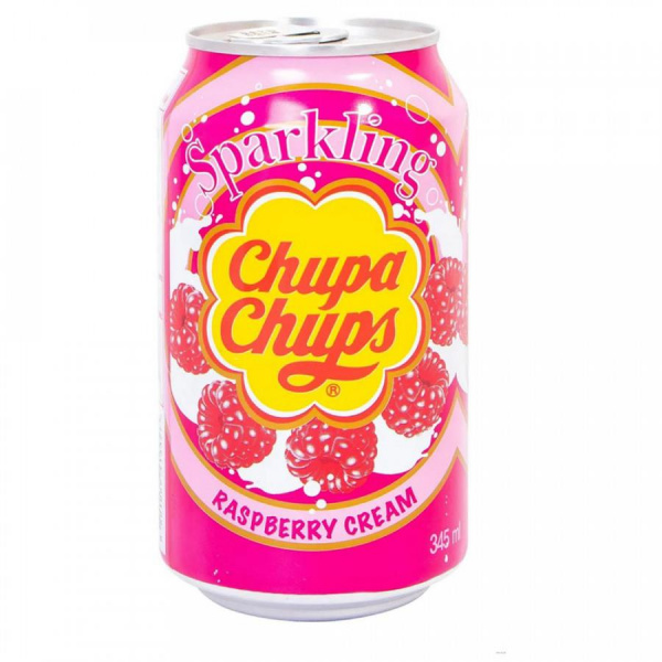 Напиток Chupa Chups 345мл ж/б (Малина (Raspberry cream))