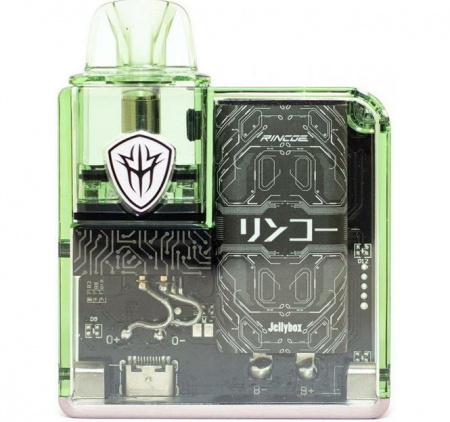 POD-система Rincoe JELLYBOX NANO (Matcha Clear, 1000 mAh, 30 W, 2,8 мл, Датчик затяжки, кнопка)