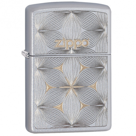 Зажигалка ZIPPO Classic с покрытием Satin Chrome латунь/сталь, серебристая, матовая